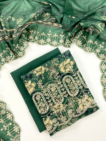 Almeerah By Anaya Noor Digital and Emb Lawn Booring Daman 3PC