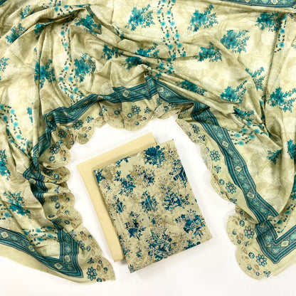 Almeerah By Anaya Noor Digital and Emb Lawn Booring Daman 3PC