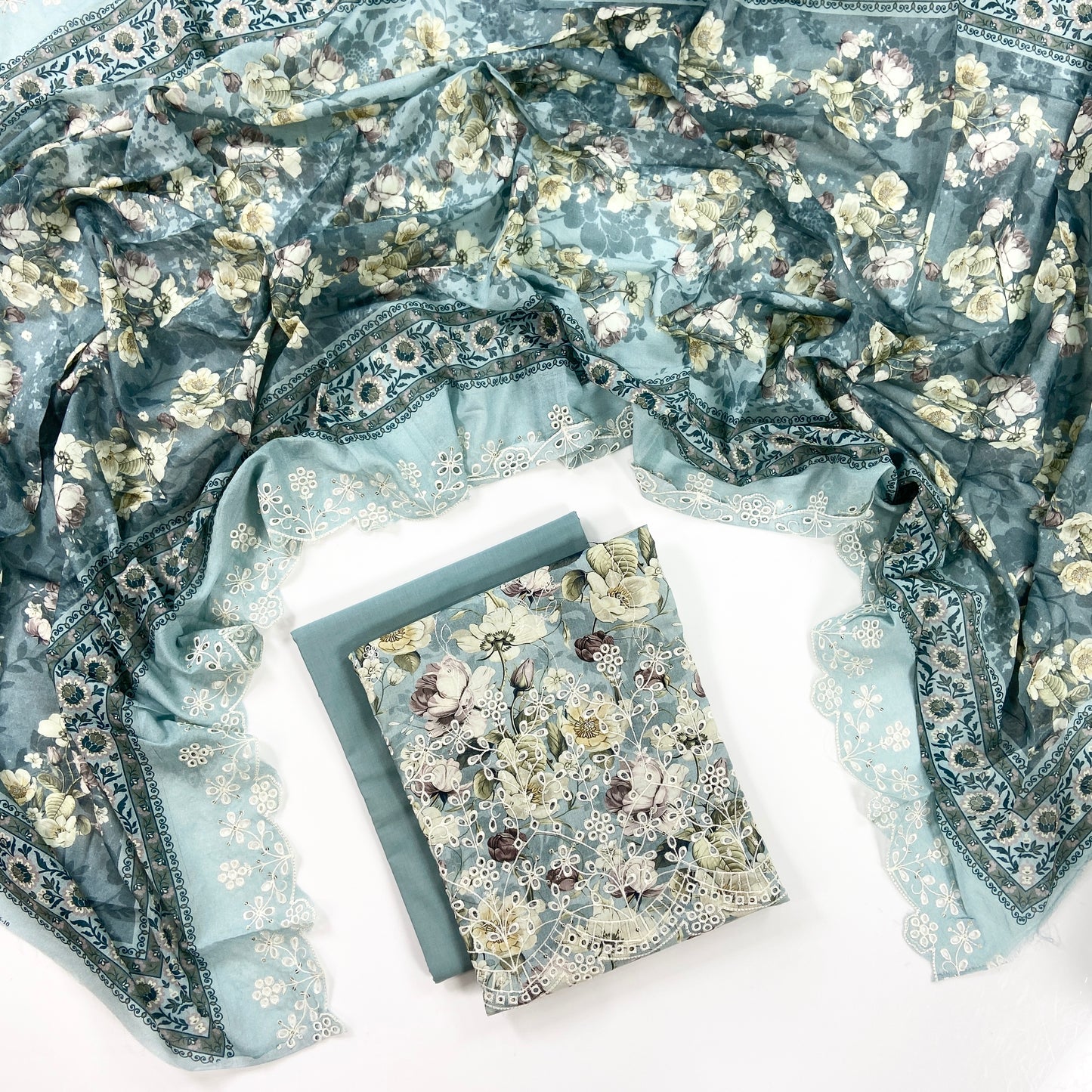 Almeerah By Anaya Noor Digital and Emb Lawn Booring Daman 3PC