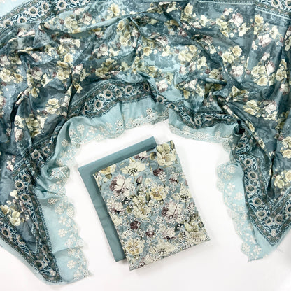 Almeerah By Anaya Noor Digital and Emb Lawn Booring Daman 3PC