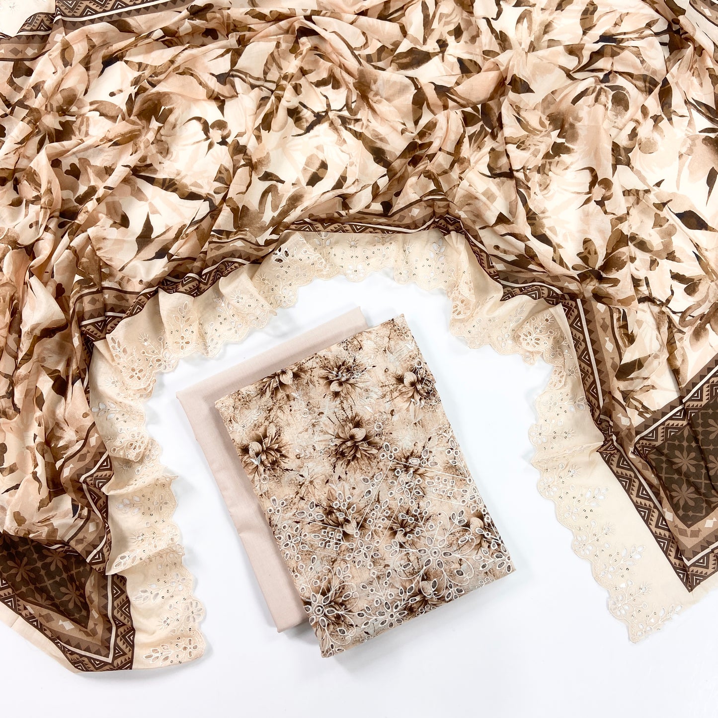 Almeerah By Anaya Noor Digital and Emb Lawn Booring Daman 3PC