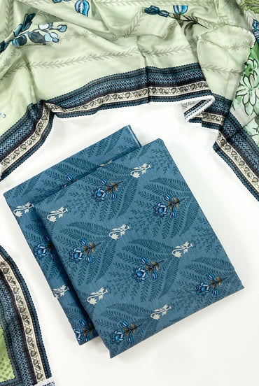 Flows By Almeerah Premium Printed Stripe Lawn 3PC