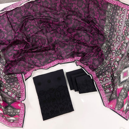 Image Plain Embroidered Lawn 3PC