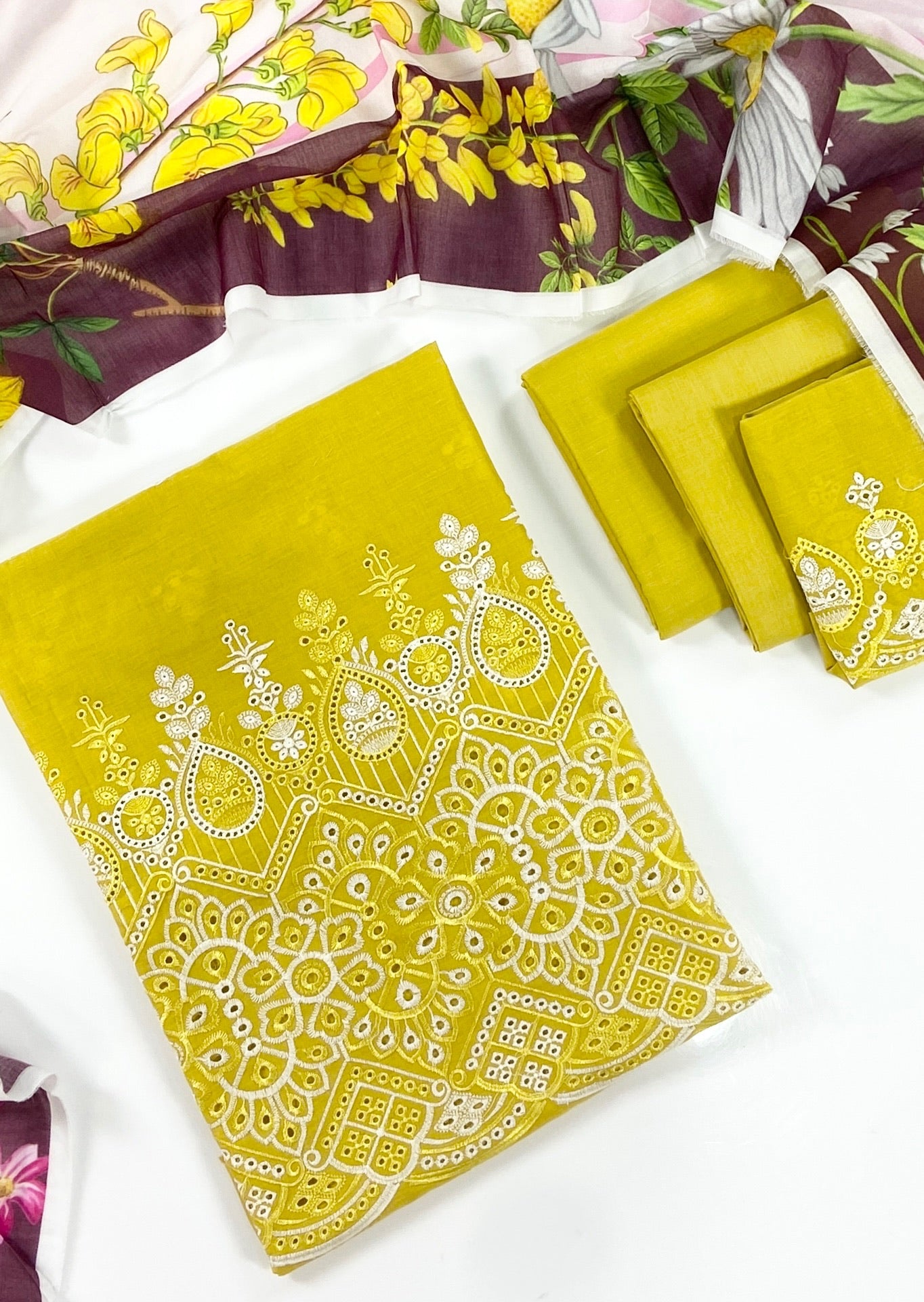 Image Plain Embroidered Lawn 3PC