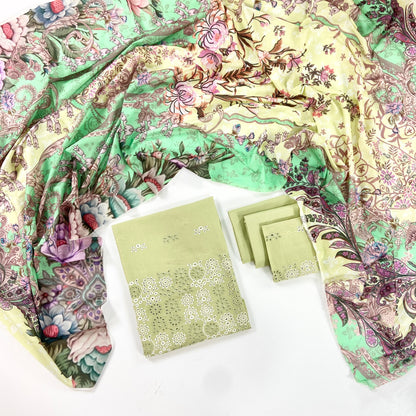 Image Plain Embroidered Lawn 3PC