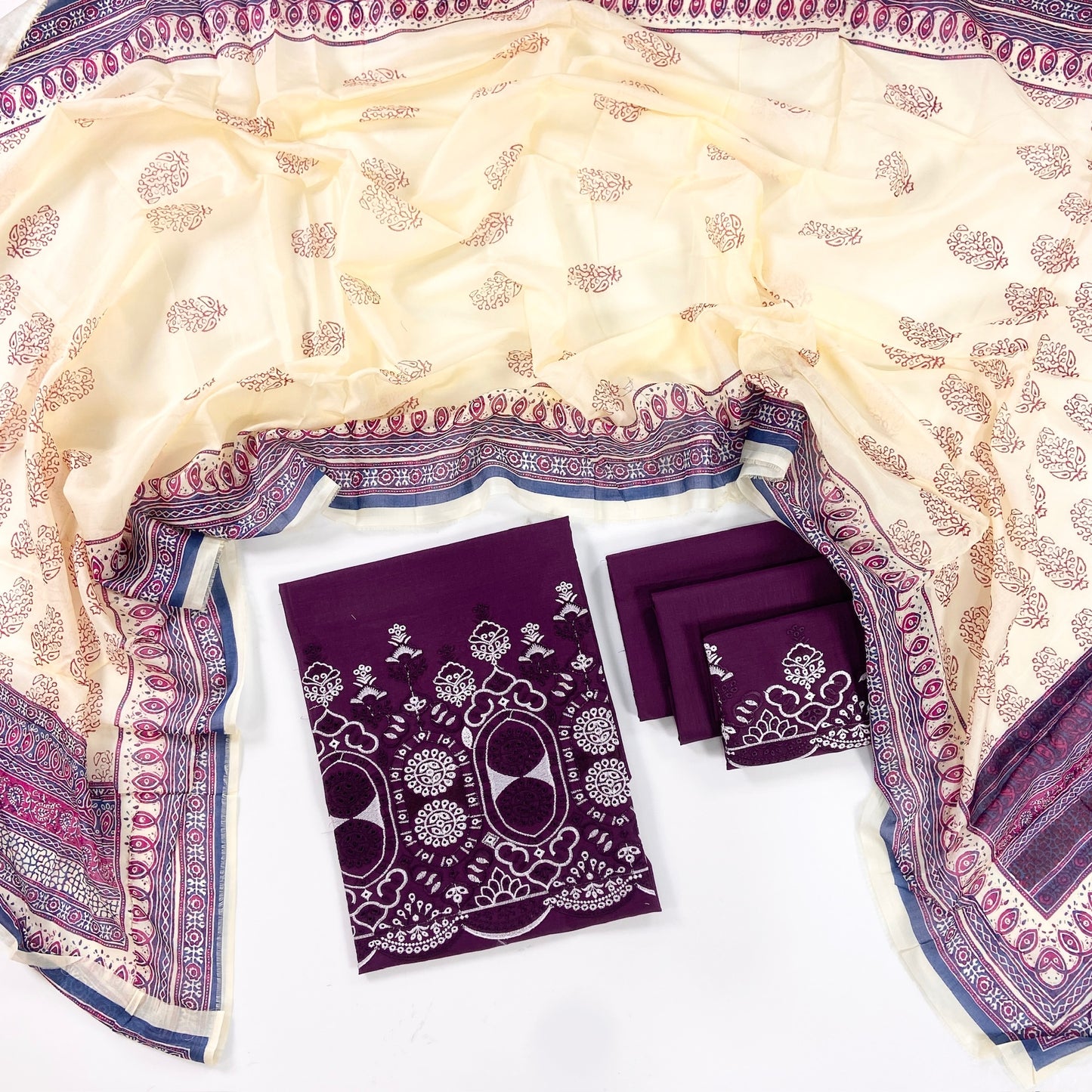 Image Plain Embroidered Lawn 3PC