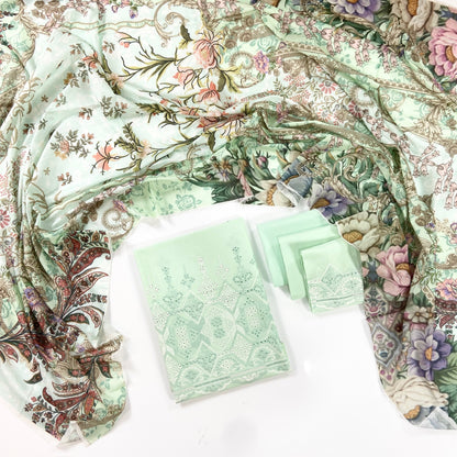 Image Plain Embroidered Lawn 3PC