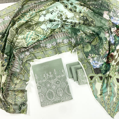 Image Plain Embroidered Lawn 3PC