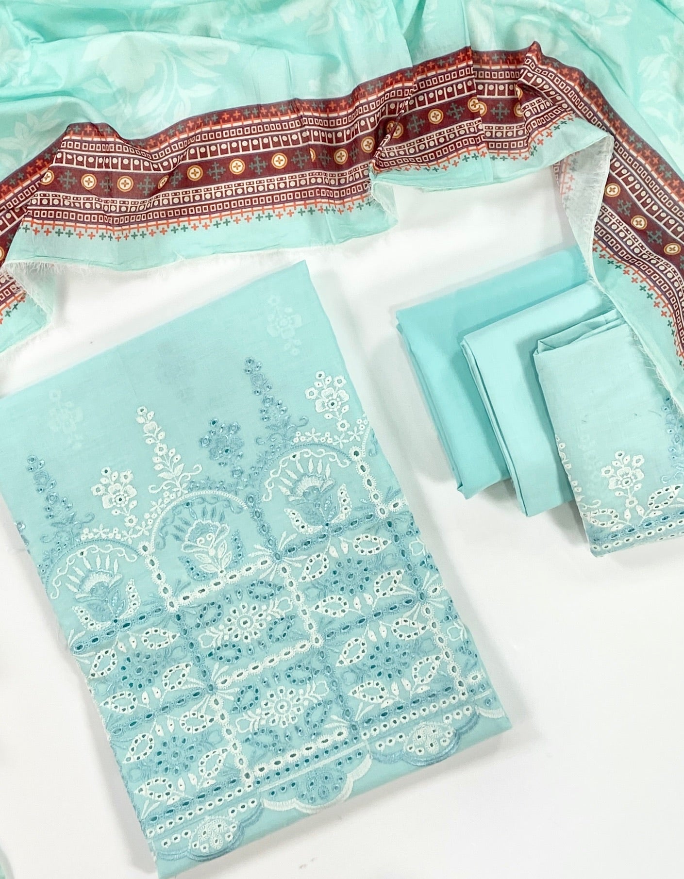 Image Plain Embroidered Lawn 3PC