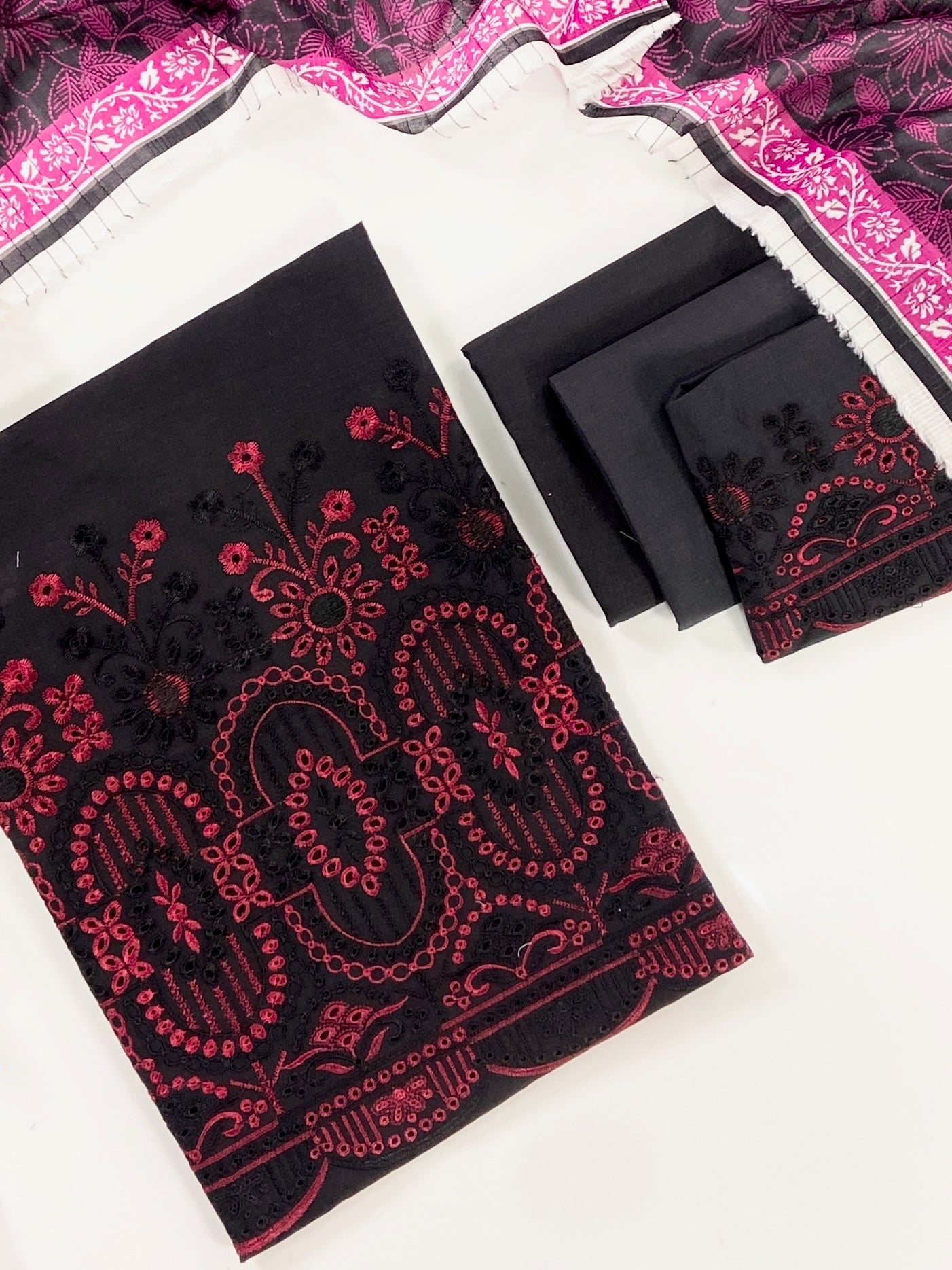 Image Plain Embroidered Lawn 3PC