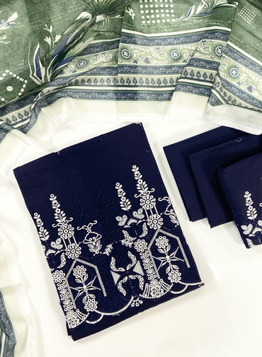 Image Plain Embroidered Lawn 3PC