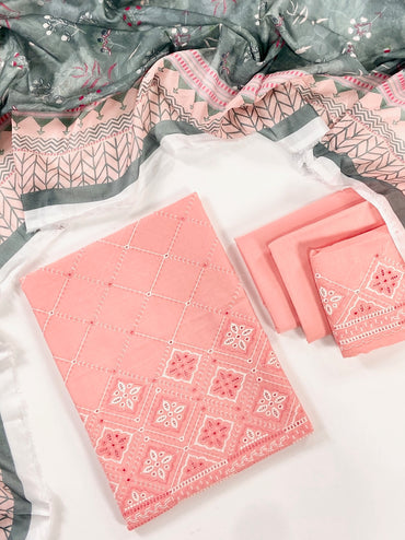 Image Plain Embroidered Lawn 3PC