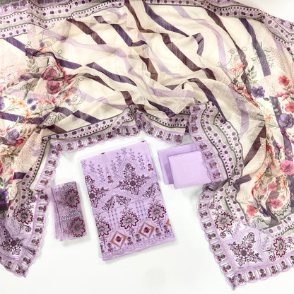 Morocco By Anaya Noor Emb Chickenkari Lawn 3PC