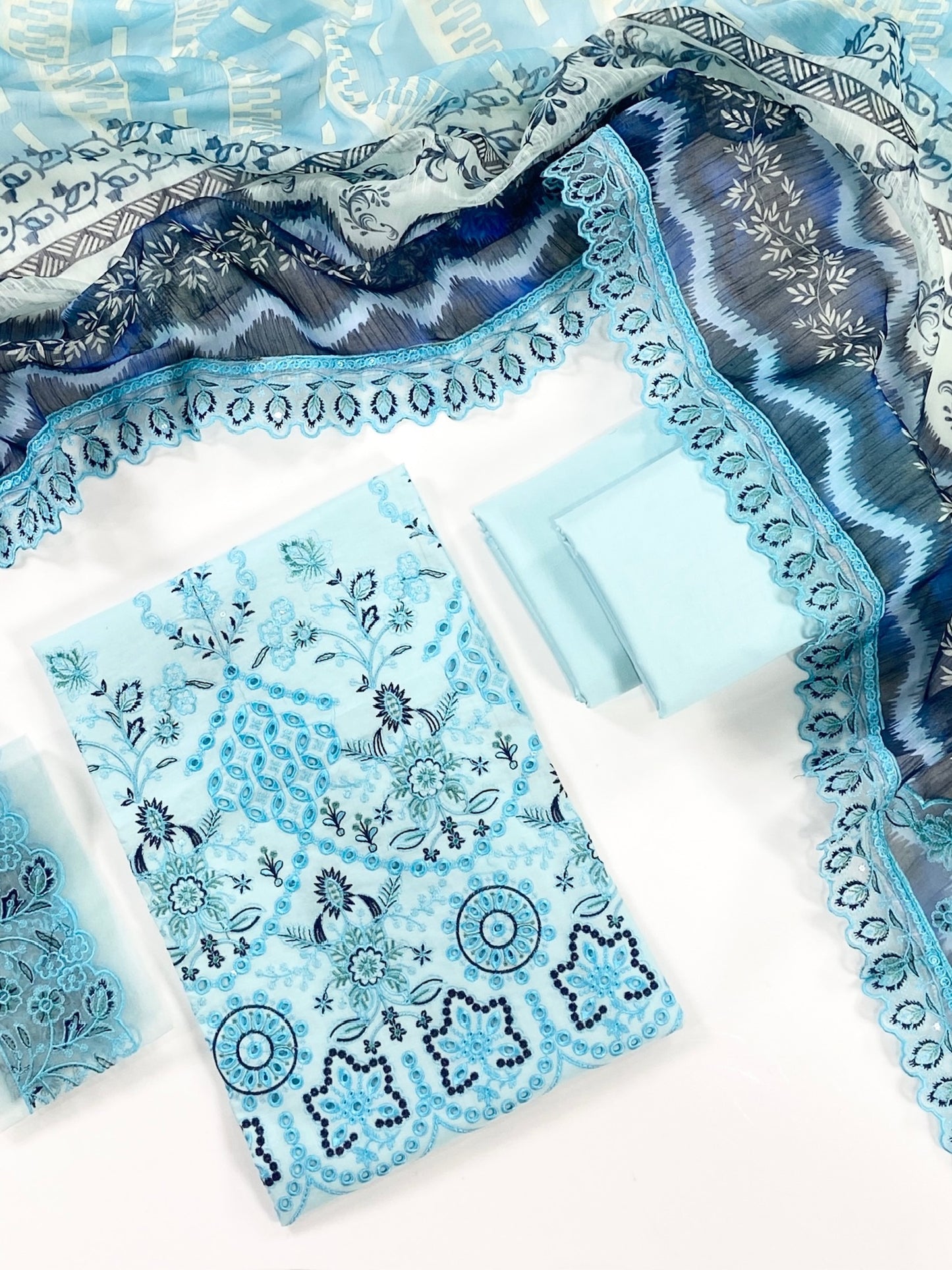 Morocco By Anaya Noor Emb Chickenkari Lawn 3PC