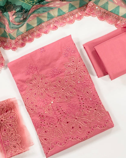 Morocco By Anaya Noor Emb Chickenkari Lawn 3PC