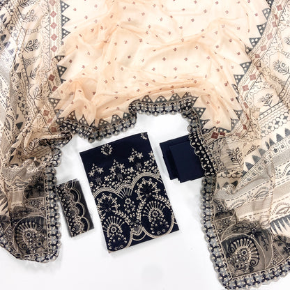 Morocco By Anaya Noor Emb Chickenkari Lawn 3PC