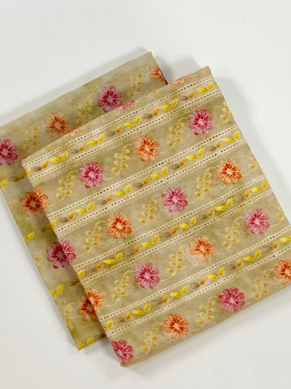 Imported Chikenkari Digital Lawn 2PC