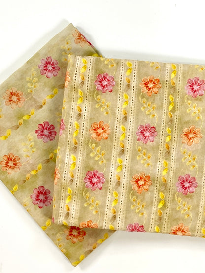 Imported Chikenkari Digital Lawn 2PC
