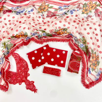 M.Prints By Maria B Embroiderd & Digital Printed Lawn 3PC