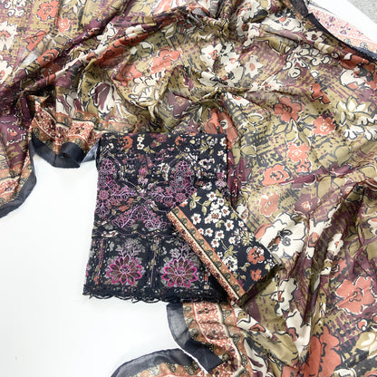 Aks-e-Noor By Anaya Noor Emb Laser-Cut Lawn 3PC