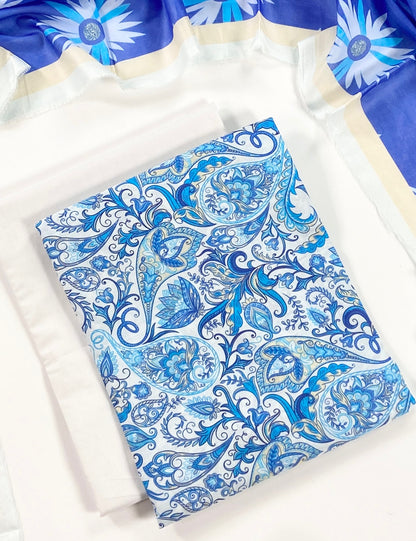 Alkaram Spring Summer Digital Printed Lawn 3PC