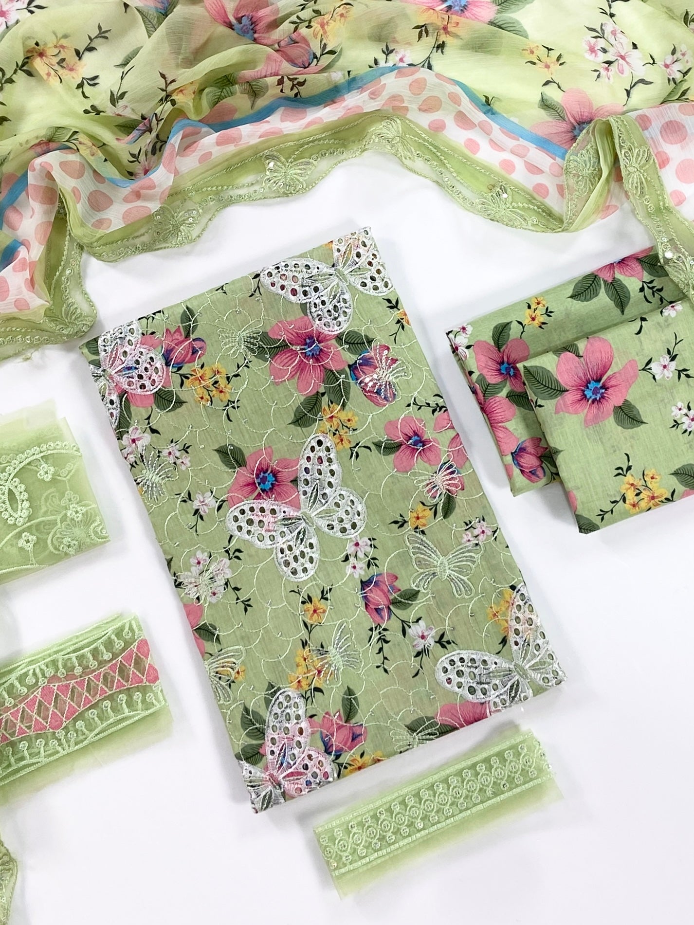 Maria B Embroiderd & Digital Printed Lawn 3PC