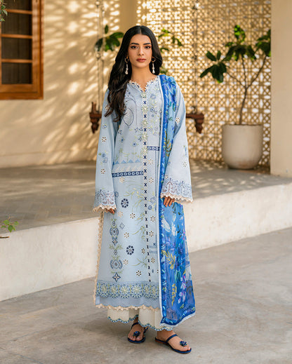 Mahnur Luxury Embroidered Lawn 3PC