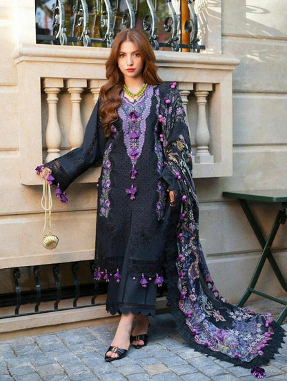 Jade Plain Embroidered Lawn 3PC
