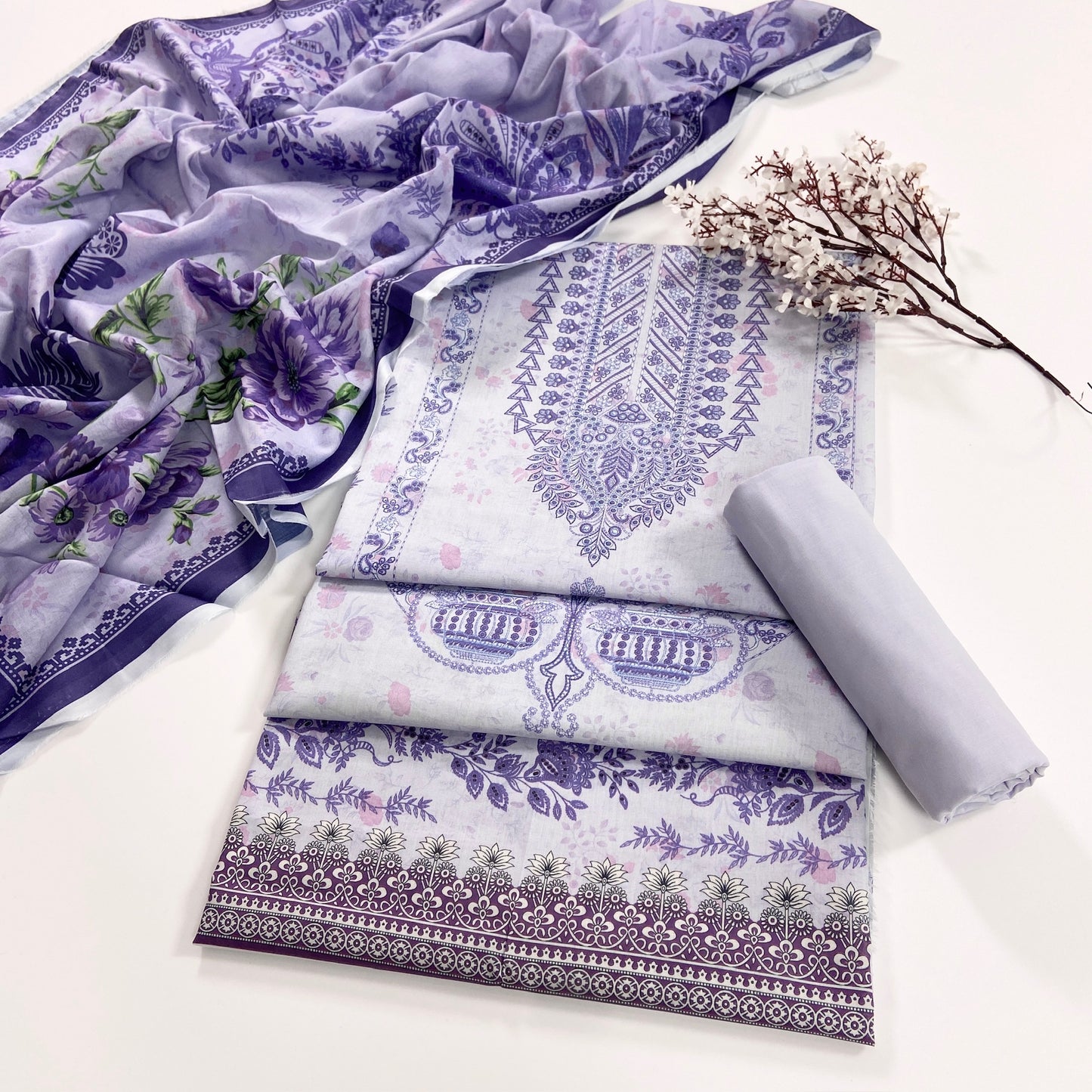 Mashaim Digital Printed Lawn 3PC
