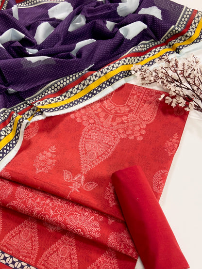 Mashaim Digital Printed Lawn 3PC