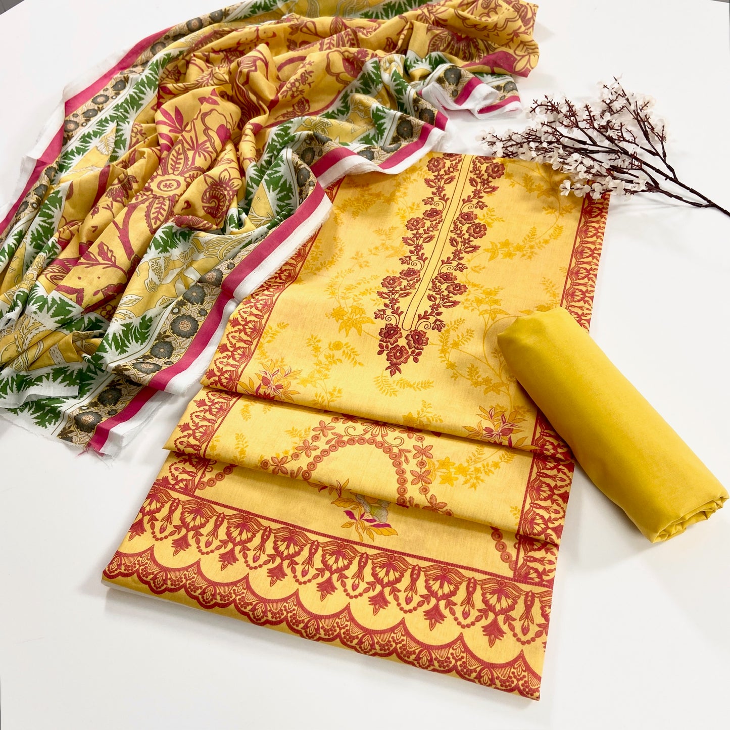 Mashaim Digital Printed Lawn 3PC