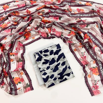 Zellbury Printed Doriya Lawn 3PC