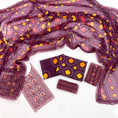 Aneelas Embroiderd & Digital Printed Lawn 3PC