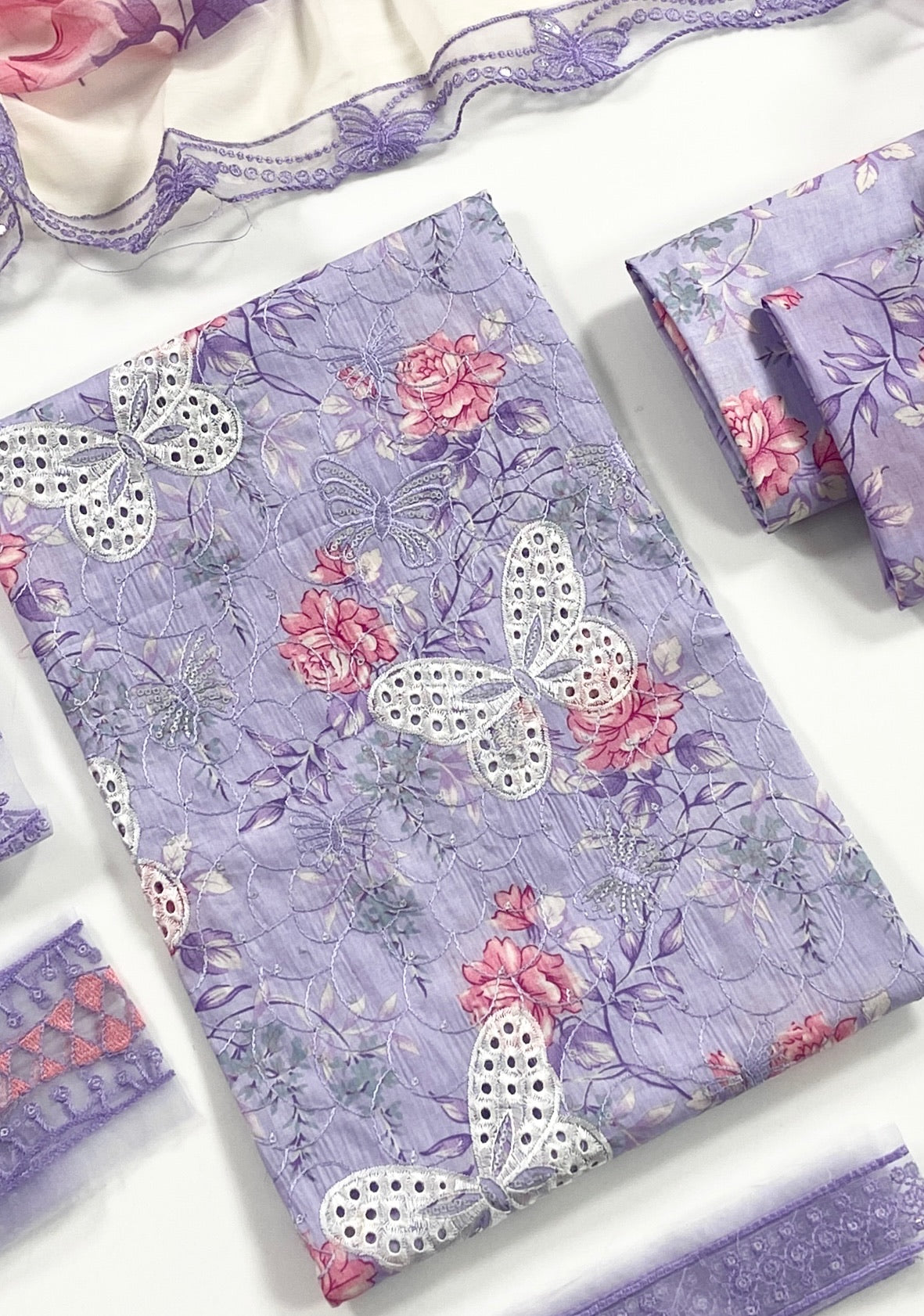 Maria B Embroiderd & Digital Printed Lawn 3PC