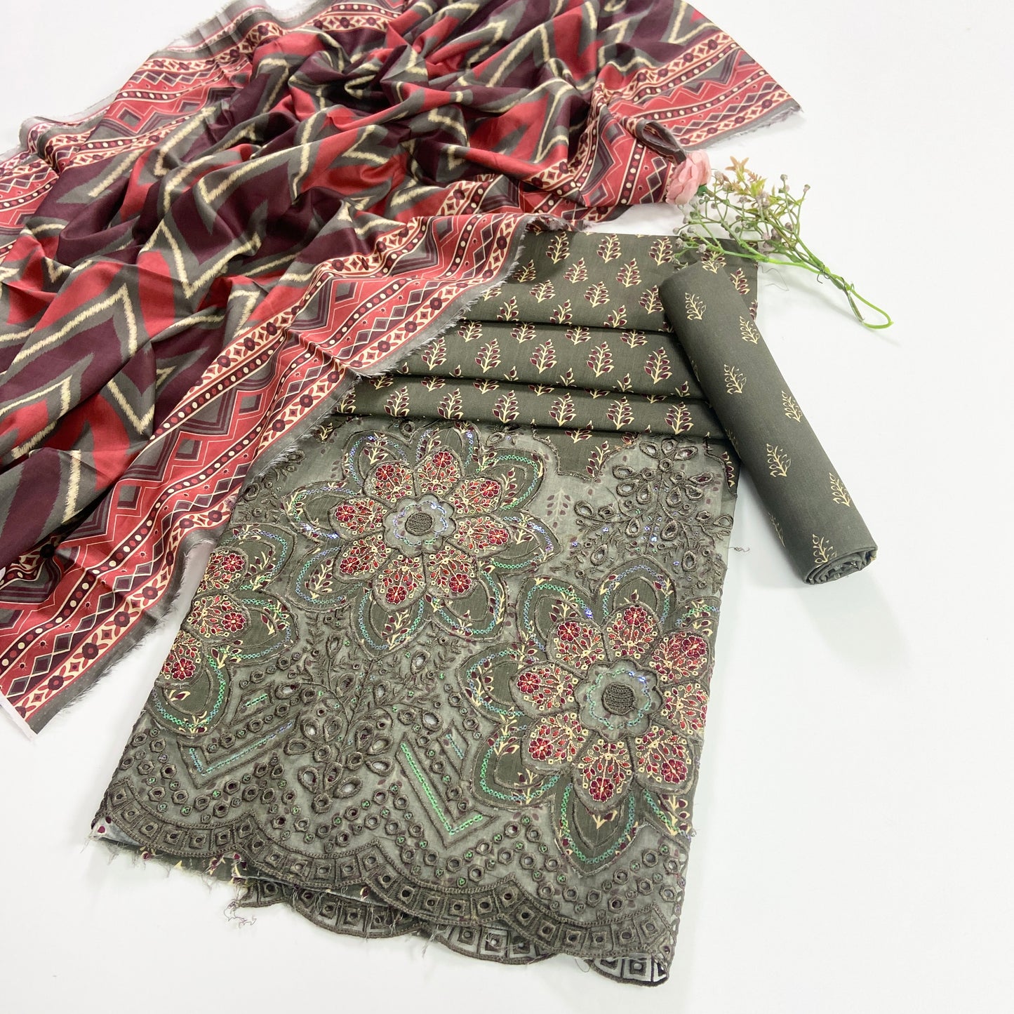 Mehwar By Anaya Noor Laserkari Emb & Printed Lawn 3PC