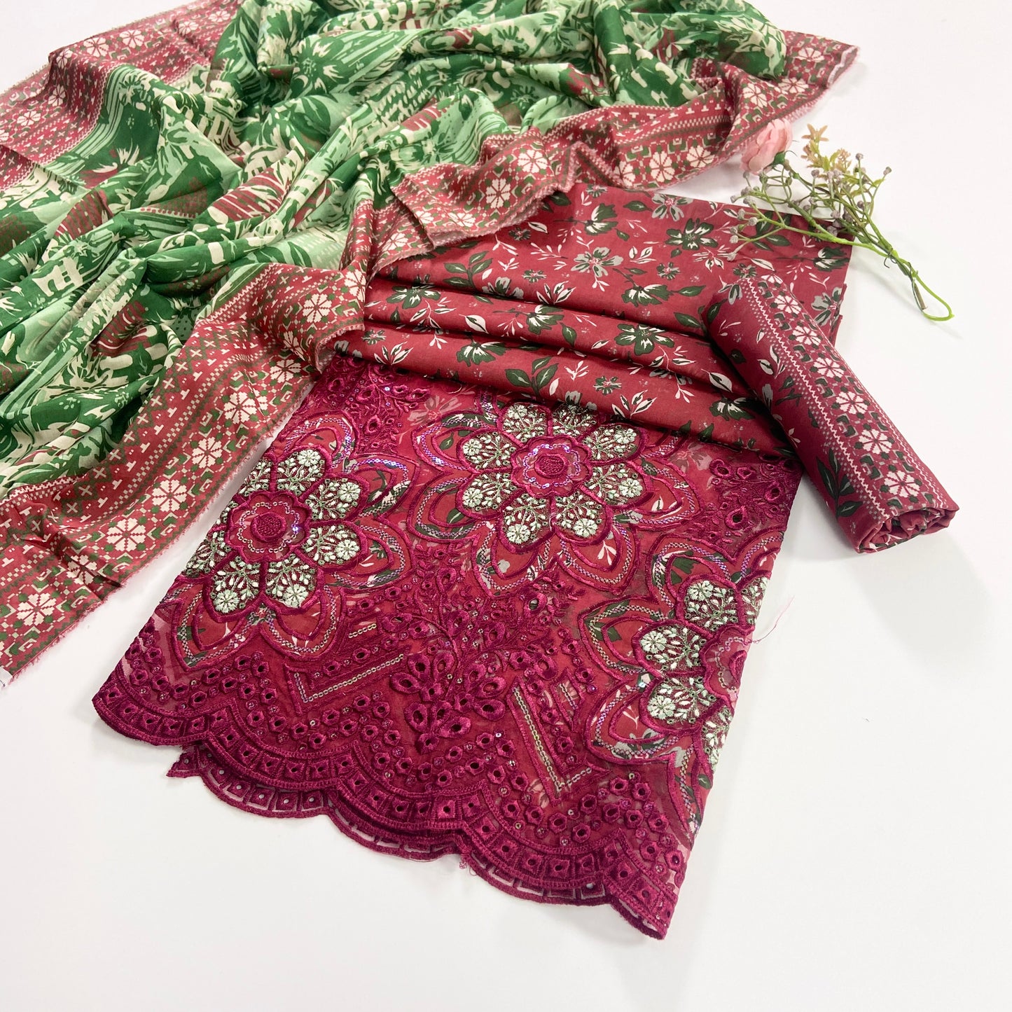 Mehwar By Anaya Noor Laserkari Emb & Printed Lawn 3PC