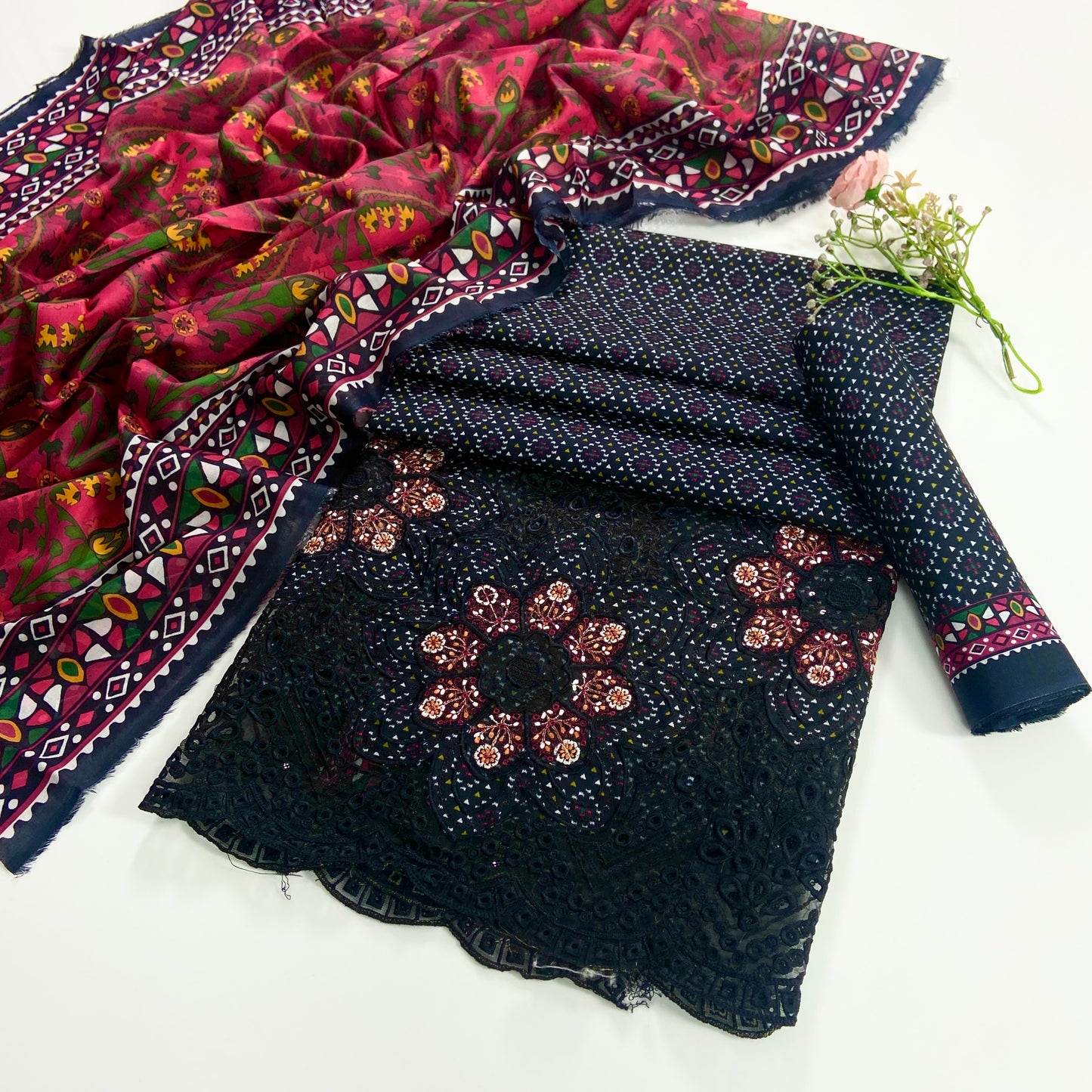 Mehwar By Anaya Noor Laserkari Emb & Printed Lawn 3PC
