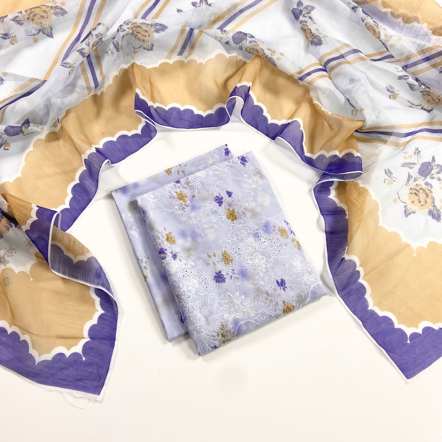 Imported Emb Chickenkari Lawn 3PC