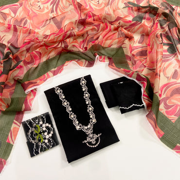 Zara Shahjahan Plain Emb Lawm 3PC