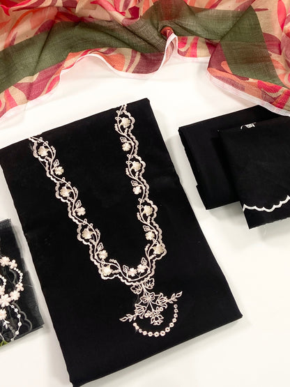 Zara Shahjahan Plain Emb Lawm 3PC