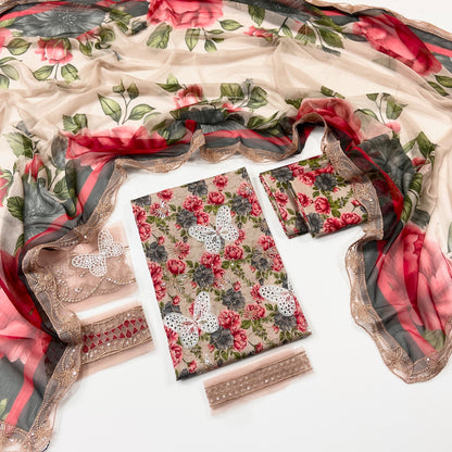 Maria B Embroiderd & Digital Printed Lawn 3PC