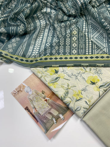 Almeerah Printed Lawn 3-PC