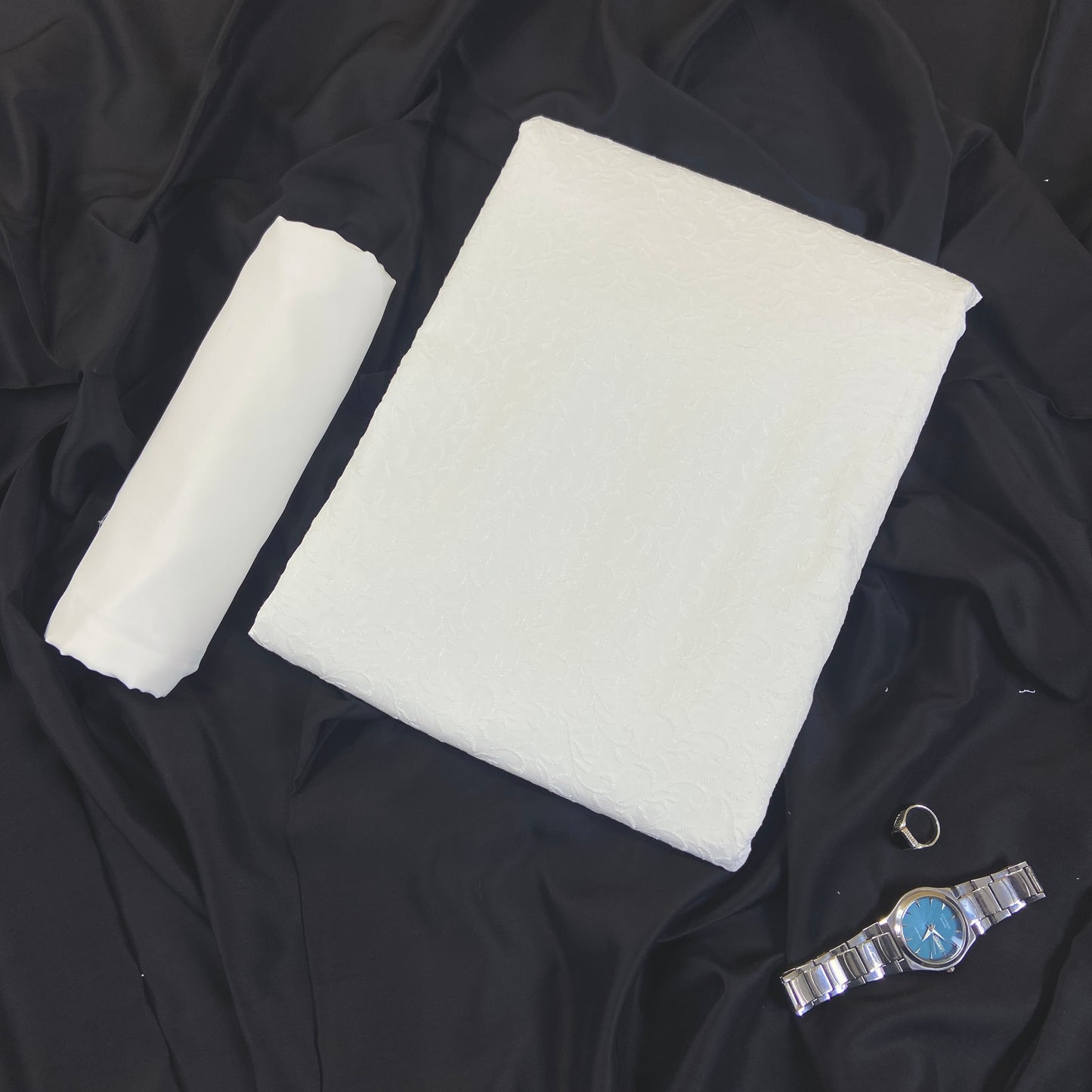 Bareeze Men’s Chikankari White Suit