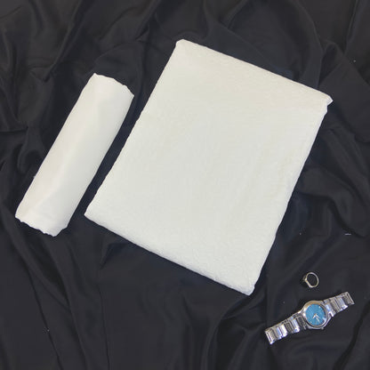 Bareeze Men’s Chikankari White Suit