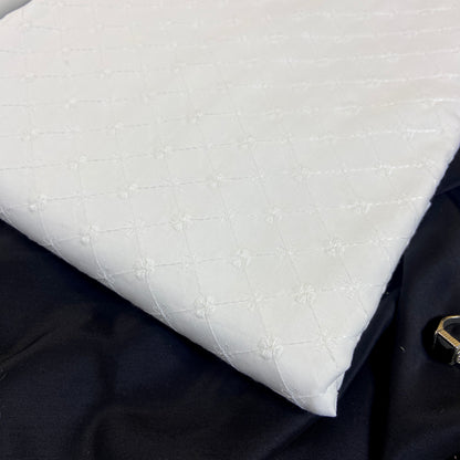 Bareeze Men’s Chikankari White Suit
