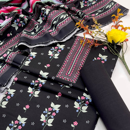 Rijja By Murashe Digital Printed Khaddar 3PC