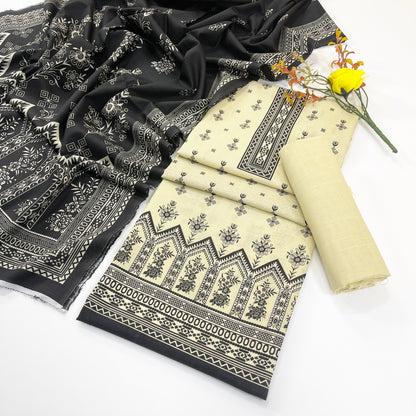Rijja By Murashe Digital Printed Khaddar 3PC