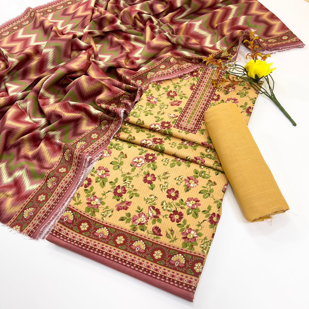 Rijja By Murashe Digital Printed Khaddar 3PC