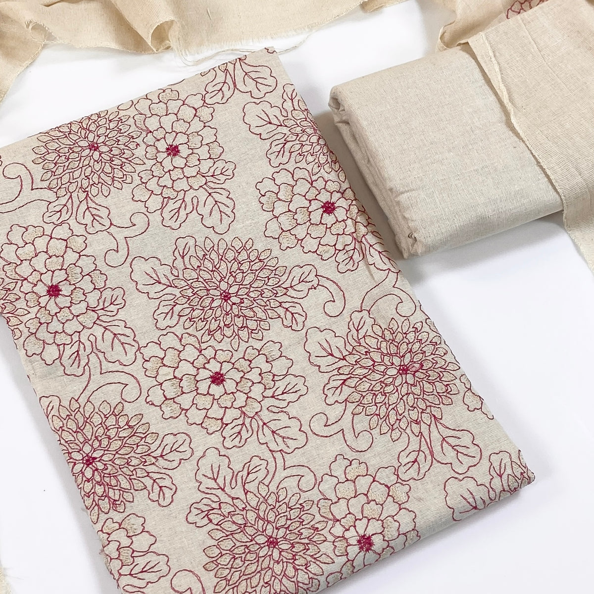 Bareeze Embroidered White Karandi 3PC