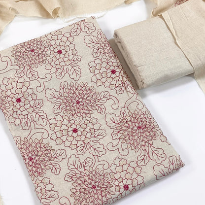 Bareeze Embroidered White Karandi 3PC